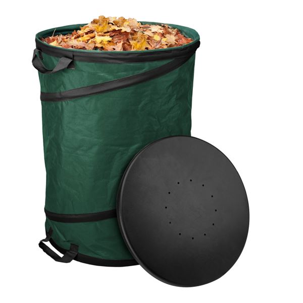Zahradní koš s víkem 175 l - samorozkládací