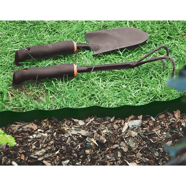 Zahradní obruba plastová 9 m x 10 cm - zelená