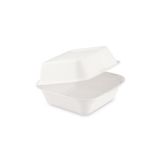 Box na hamburger BIO cukrová třtina (50 ks) - bílý