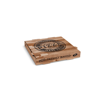Krabice na pizzu H4 kraft 24 x 24 x 4 cm (100 ks)