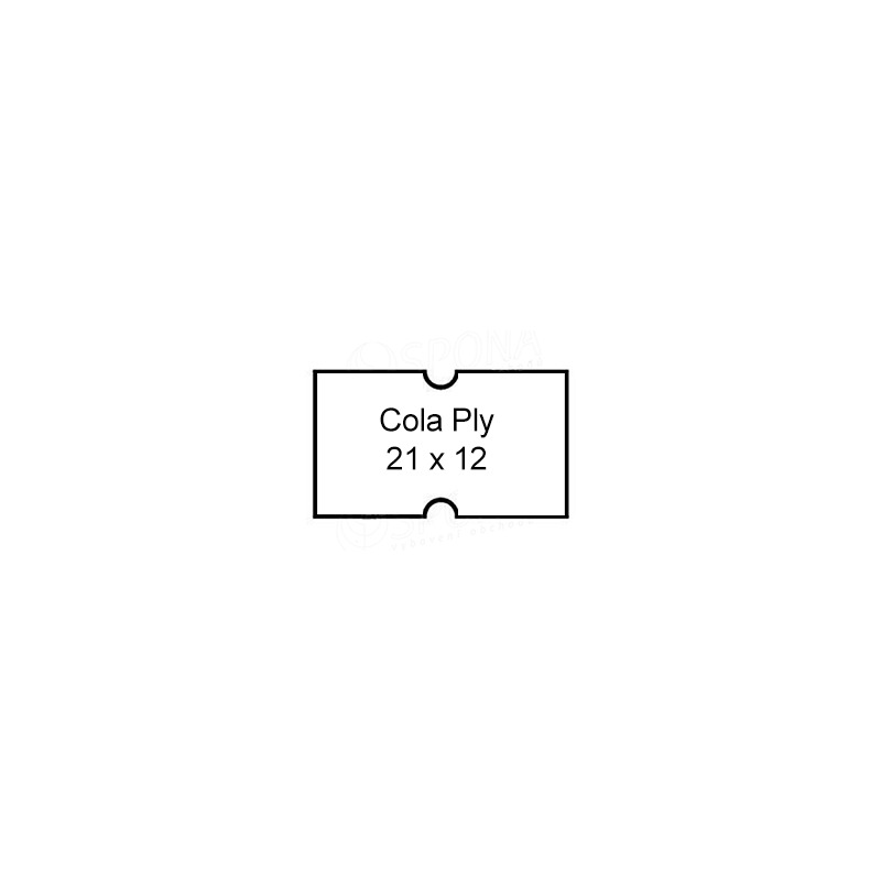 Etikety Cola Ply 21 x 12 mm - bílé