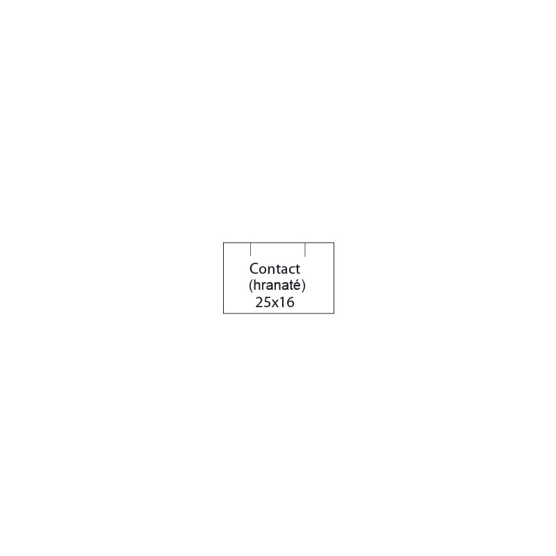 Etikety Contact 25 x 16 mm (36 roliček) - hranaté, bílé