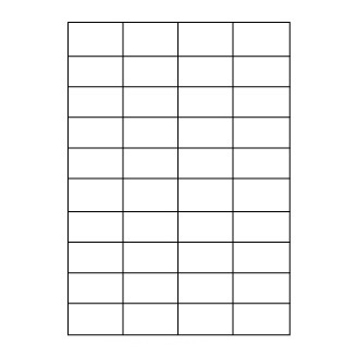 Samolepicí bílé etikety 52,5 x 29,7 mm, A4 (100 ks)