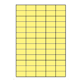 Samolepicí etikety 38,1 x 21,2mm, A4, žluté (100 ks)