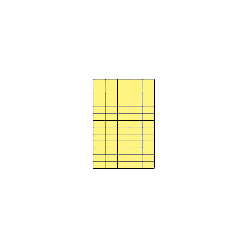 Samolepicí etikety 38,1 x 21,2mm, A4, žluté (100 ks)