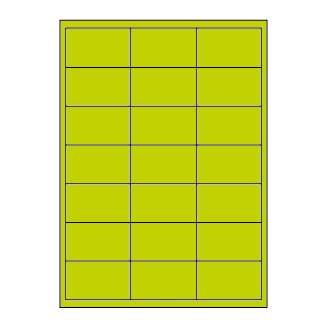 Samolepicí etikety 66 x 40 mm, A4 - reflexní zelené (100 ks)