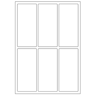 Samolepicí bílé etikety 31 x 69 mm, A6 (15 ks)
