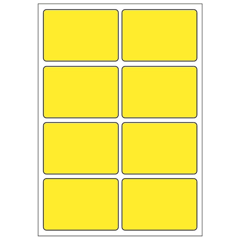 Samolepicí etikety 48 x 33 mm, A6 (10 ks) žluté
