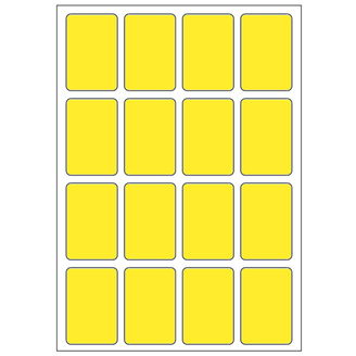 Samolepicí etikety 22 x 33 mm, A6 (10 ks) žluté
