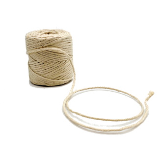 Jutový motouz bělený, cívka 200 g, průměr 3,5 mm, návin cca 60 m