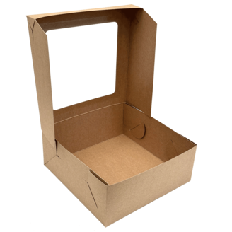 Krabice s okénkem KRAFT 22 x 22 x 9 cm (50 ks)