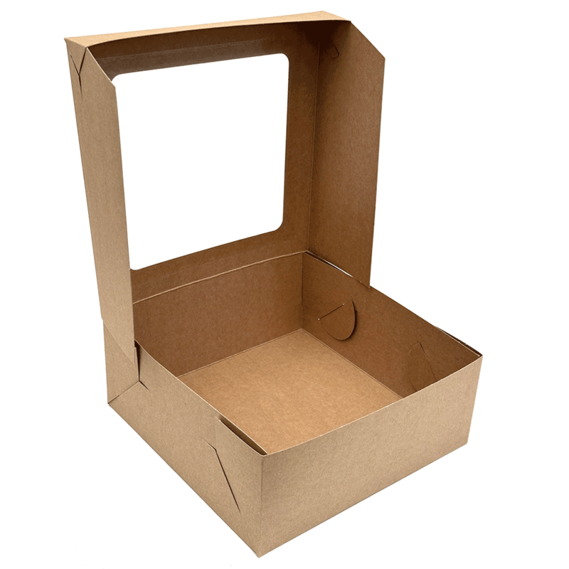 Krabice s okénkem KRAFT 22 x 22 x 9 cm (50 ks)