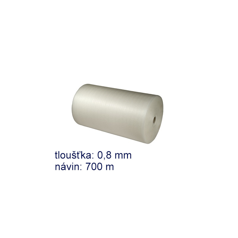 Pěnový polyetylen šíře 100 cm, tl. 0,8 mm, návin 700 m