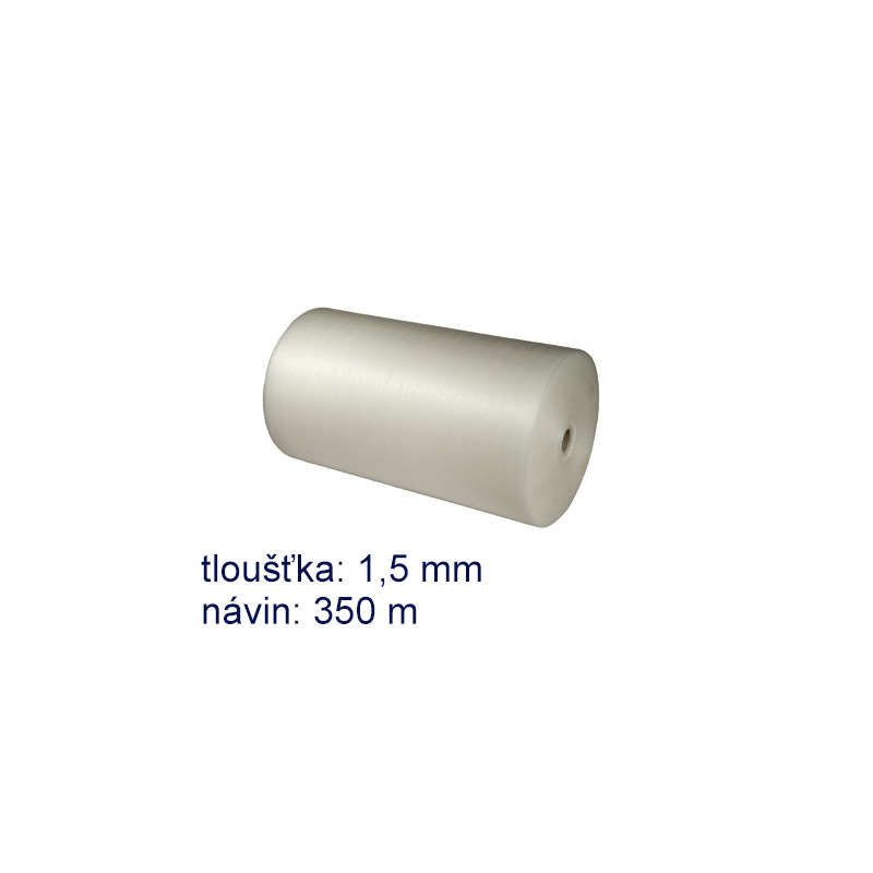 Pěnový polyetylen šíře 100 cm, tl. 1,5 mm, návin 350 m