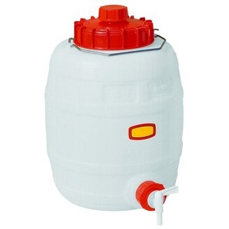 Potravinářský plastový sud 30 l - oválný, bílý