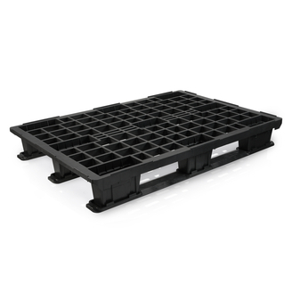 Plastová paleta 1200 x 800 mm, stohovatelná s ližinami