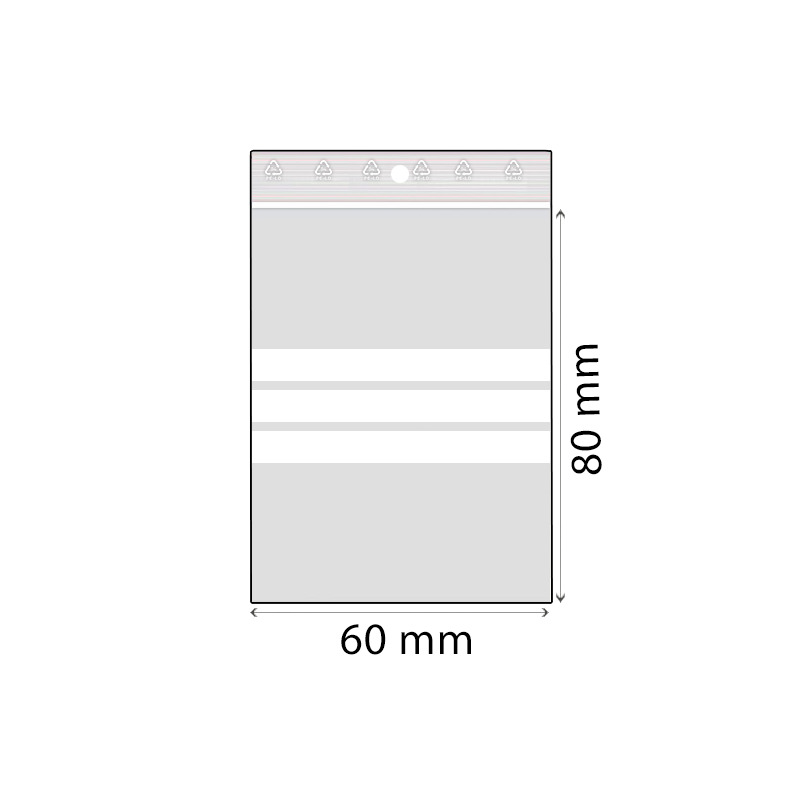 RZ sáček popisovatelný LDPE 60 x 80 mm 50 mic