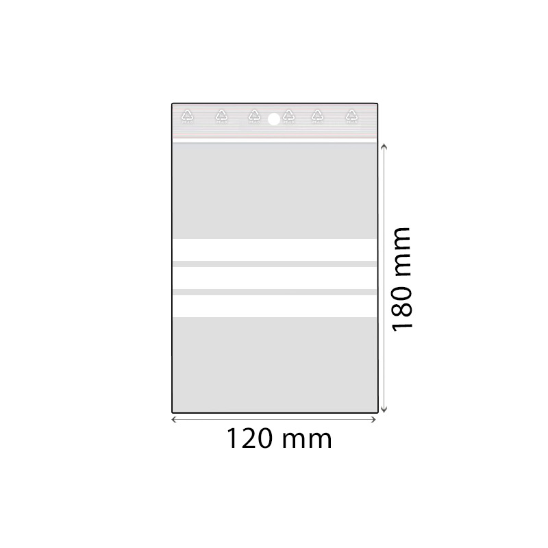 RZ sáček popisovatelný LDPE 120 x 180 mm 50 mic