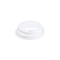 Víčko vypouklé pro papírové kelímky průměru 62 mm - bílé (50 ks)