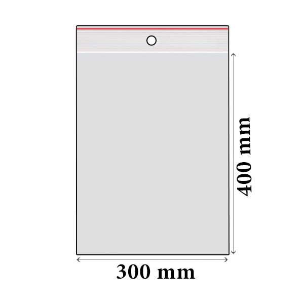 ZIP sáčky LDPE 300 x 400 mm (100 ks) - 45 um