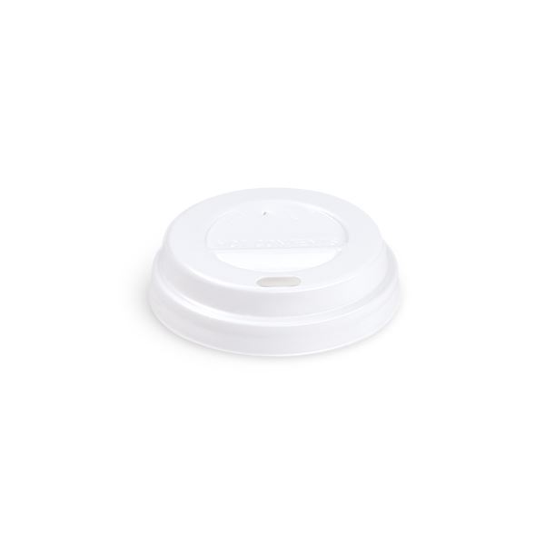 Víčko vypouklé pro papírové kelímky průměru 62 mm - bílé (50 ks)
